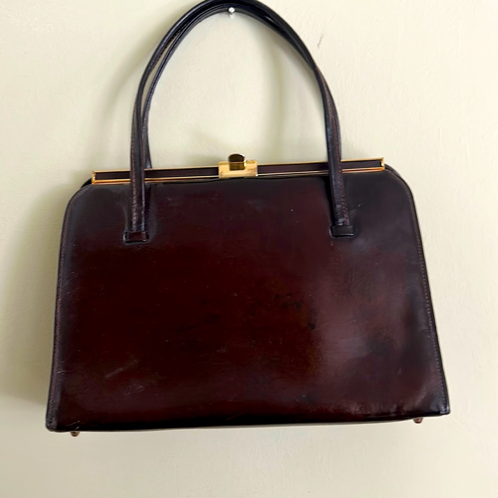 Leather vintage clutch